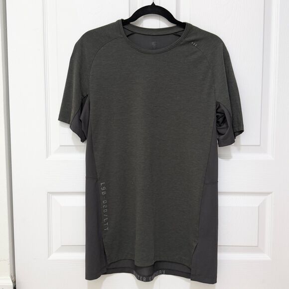 Men Lululemon Always Agile Short Sleeve Shirt Graphite Grey and Green - Picture 3 of 9